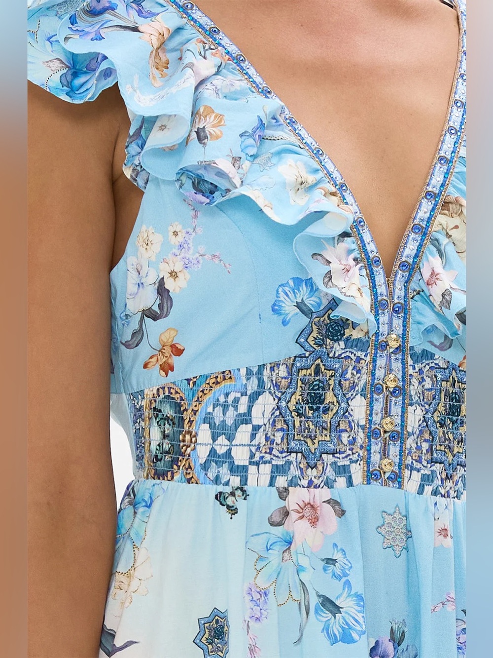 Camilla beautiful Tiered Dress With Neck Frill Al Manial Palace Memoirs - Picture 12 of 15